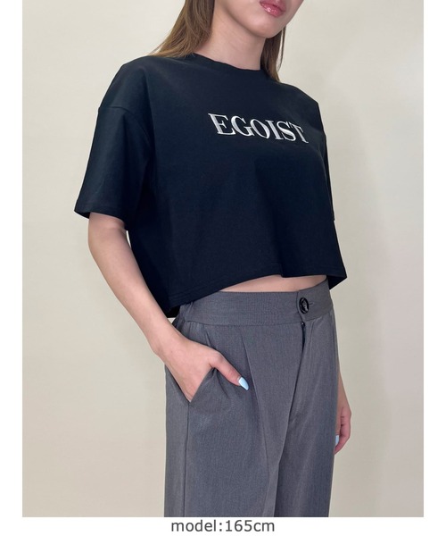 EGOIST（エゴイスト）の「EGOIST刺繍Tシャツ（Tシャツ/カットソー・レディース・ブラック/ホワイト・FREE）」の21枚目の写真