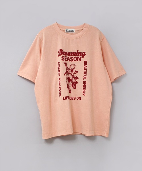 tシャツ M2498 フラワープリントピグメントＴ レディース M2498 フラワープリントピグメントT（Tシャツ/カットソー