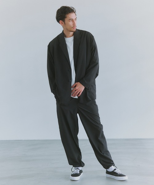 MAISON CLUB(メゾンクラブ)の「【MAISON CLUB】SUPER LIGHT TECH TRAVEL 2B JACKET/超軽量リップストップ素材/Tech Nylon Jacket /テックジャケット(テーラードジャケット・メンズ・ネイビー/ブラック/カーキ・M/L)」の9枚目の写真