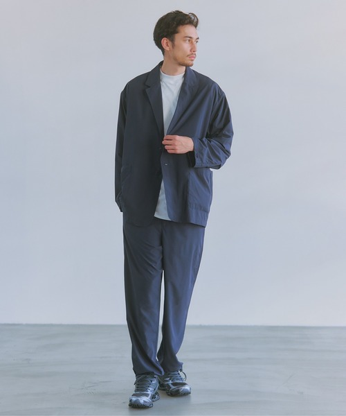 MAISON CLUB(メゾンクラブ)の「【MAISON CLUB】SUPER LIGHT TECH TRAVEL 2B JACKET/超軽量リップストップ素材/Tech Nylon Jacket /テックジャケット(テーラードジャケット・メンズ・ネイビー/ブラック/カーキ・M/L)」の4枚目の写真