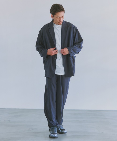 MAISON CLUB(メゾンクラブ)の「【MAISON CLUB】SUPER LIGHT TECH TRAVEL 2B JACKET/超軽量リップストップ素材/Tech Nylon Jacket /テックジャケット(テーラードジャケット・メンズ・ネイビー/ブラック/カーキ・M/L)」の5枚目の写真