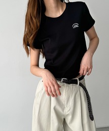 tシャツ El mar　レイヤードTシャツ レディース 楽天市場】とり刺繍レイヤードTシャツ レディース トップス 5分