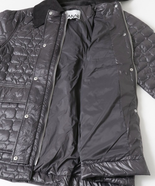 GANNI Shiny Quilt Midi Jacket（ダウンジャケット/コート