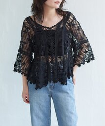 かぎ編みトップス