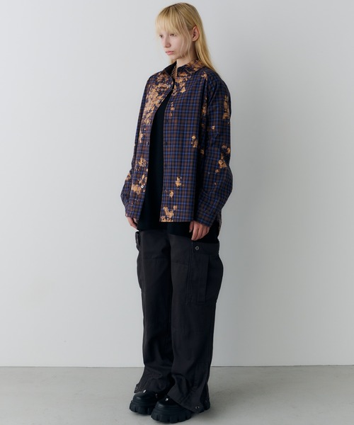 AFF AIVER(エイエフエフアイバー)の「AFF AIVER ブリーチラグランチェックシャツ(シャツ/ブラウス・メンズ・ブラウン/ネイビー・MEDIUM/SMALL/LARGE)」の13枚目の写真