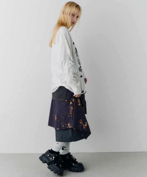 AFF AIVER(エイエフエフアイバー)の「AFF AIVER ブリーチラグランチェックシャツ(シャツ/ブラウス・メンズ・ブラウン/ネイビー・MEDIUM/SMALL/LARGE)」の21枚目の写真