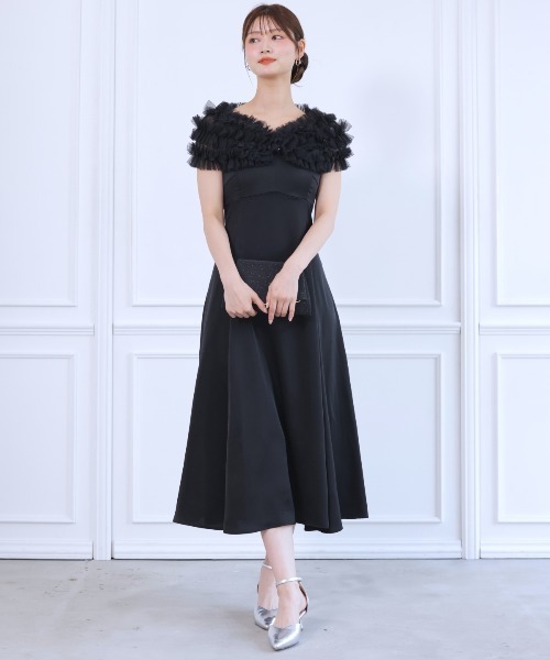 チュールケープセットドレス（ドレス）｜AND COUTURE（アンド