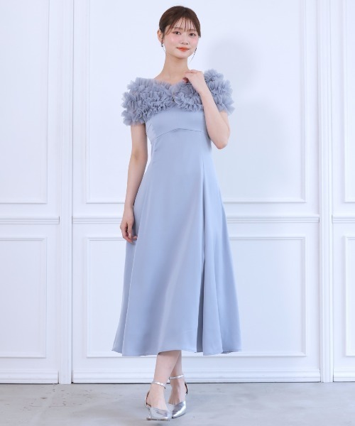 アンドクチュール　ケープレイヤードドレス And Couture ケープレイヤードミントドレス (S〜M) をレンタル