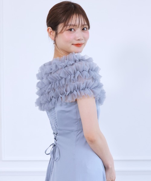 チュールケープセットドレス（ドレス）｜AND COUTURE（アンド