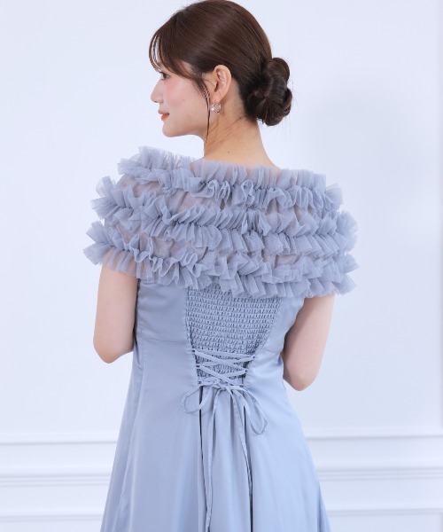 アンドクチュール　ケープレイヤードドレス And Couture ケープレイヤードミントドレス (S〜M) をレンタル