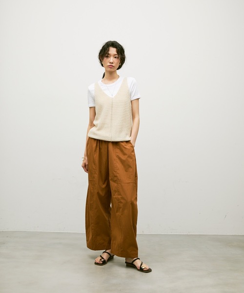 Lutim by u（ルチバイユー）の「Soft gauge knit vest / ソフトゲージニットベスト（ベスト・レディース・キャメル/ブラック/ナチュラル・FREE）」の16枚目の写真