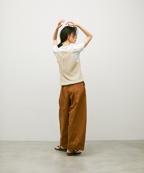 Lutim by u（ルチバイユー）の「Soft gauge knit vest / ソフトゲージニットベスト（ベスト・レディース・キャメル/ブラック/ナチュラル・FREE）」の18枚目の写真