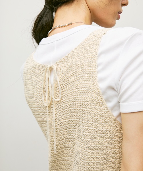 Lutim by u（ルチバイユー）の「Soft gauge knit vest / ソフトゲージニットベスト（ベスト・レディース・キャメル/ブラック/ナチュラル・FREE）」の19枚目の写真