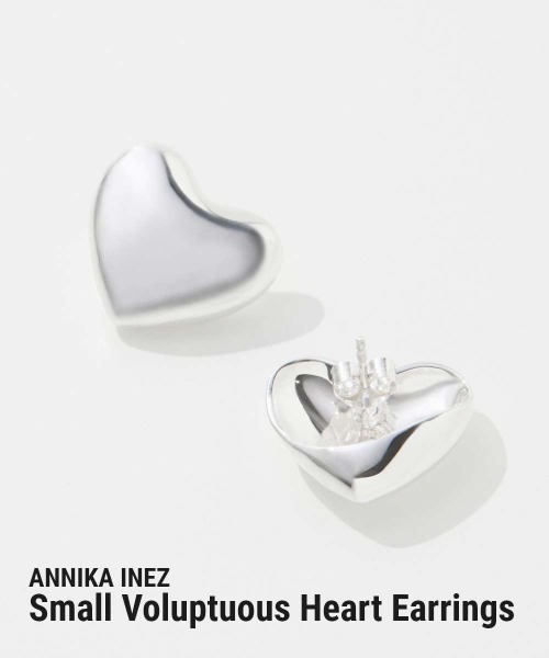 ANNIKA INEZ（アニカイネズ）の「ANNIKA INEZ Voluptuous Heart Earrings, Sml アニカ イネズ ハート ピアス スモール（ピアス（両耳用）・レディース・シルバー・FREE）」の9枚目の写真