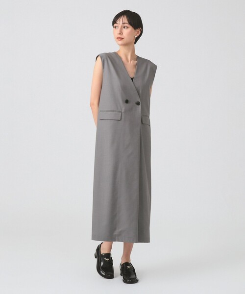 Ray BEAMS（レイビームス）の「ロング ジレ ワンピース（ワンピース・レディース・グレー/ブラック・0/1）」の17枚目の写真