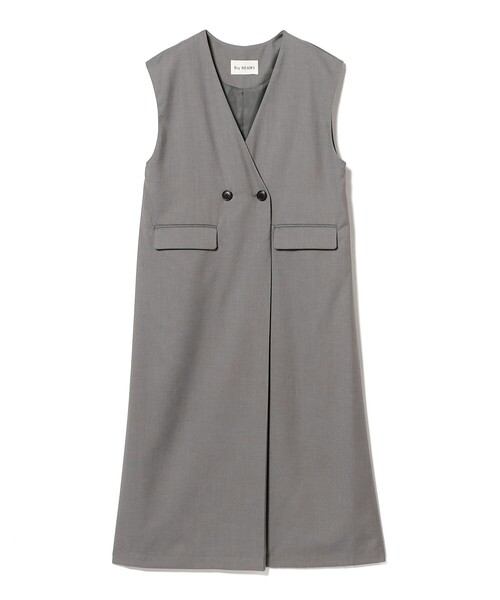 Ray BEAMS（レイビームス）の「ロング ジレ ワンピース（ワンピース・レディース・グレー/ブラック・0/1）」の20枚目の写真