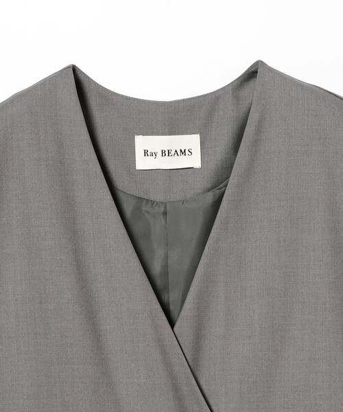 Ray BEAMS（レイビームス）の「ロング ジレ ワンピース（ワンピース・レディース・グレー/ブラック・0/1）」の21枚目の写真