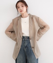 Bab | オーガンジーシアーテーラージャケット(テーラードジャケット)