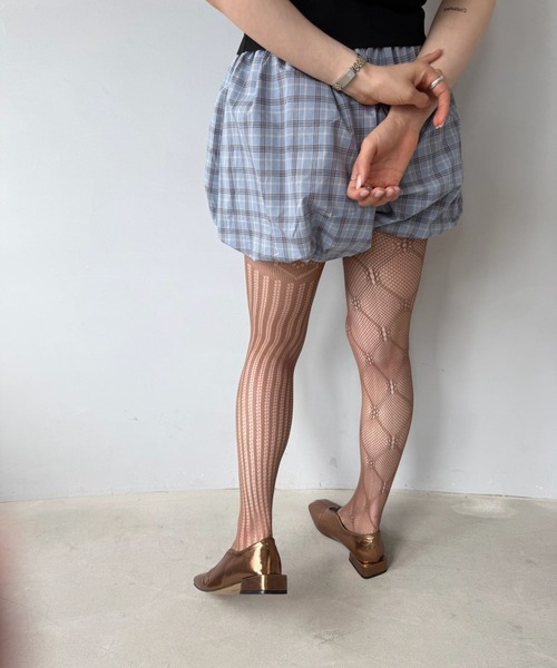 SANSeLF（サンセルフ）の「【SANSeLF】 ジャカードメッシュタイツ フラワー ハート柄 ワンポイントシアー ストッキング saa25a008（タイツ/ストッキング・レディース・ホワイト/ブラウン/グレー・FREE）」の17枚目の写真