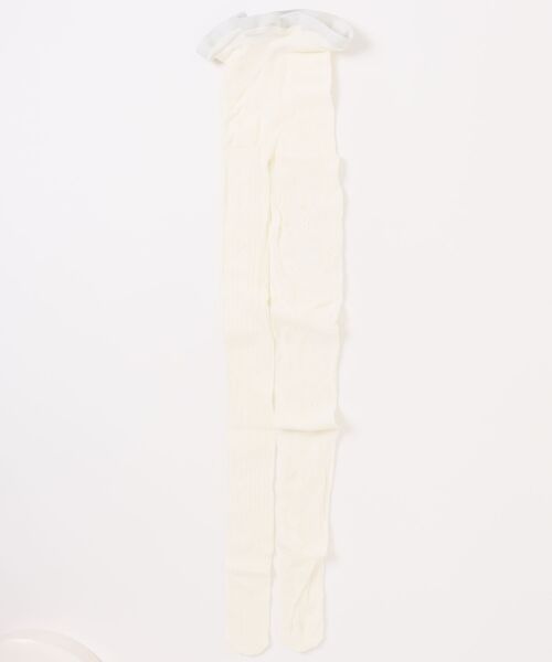 SANSeLF（サンセルフ）の「【SANSeLF】 ジャカードメッシュタイツ フラワー ハート柄 ワンポイントシアー ストッキング saa25a008（タイツ/ストッキング・レディース・ホワイト/ブラウン/グレー・FREE）」の10枚目の写真