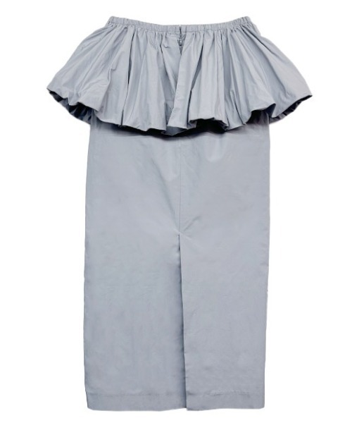 HONEY MI HONEY（ハニーミーハニー）の「taffeta balloon peplum skirt（スカート・レディース・ベージュ/サックスブルー・FREE）」の18枚目の写真