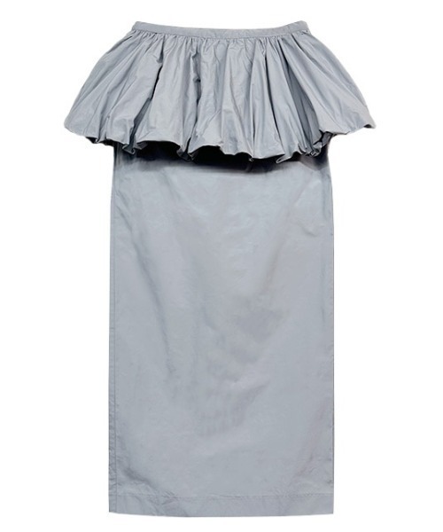 HONEY MI HONEY（ハニーミーハニー）の「taffeta balloon peplum skirt（スカート・レディース・ベージュ/サックスブルー・FREE）」の17枚目の写真