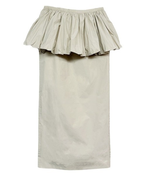HONEY MI HONEY（ハニーミーハニー）の「taffeta balloon peplum skirt（スカート・レディース・ベージュ/サックスブルー・FREE）」の16枚目の写真