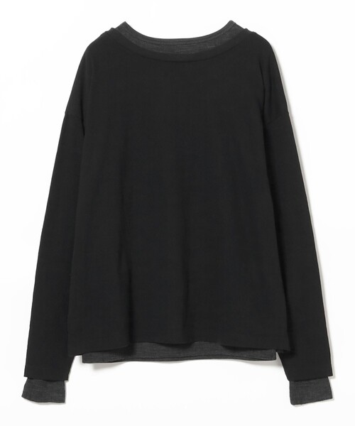 INSCRIRE(アンスクリア)の「【1/1値下げ】INSCRIRE / リブ レイヤード Tシャツ(Tシャツ/カットソー・レディース・チャコールグレー・ONE SIZE)」の14枚目の写真