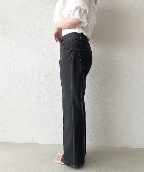 apres jour(アプレジュール)の「センタープレスフレアデニム(デニムパンツ・レディース・ブラック/インディゴブルー・X-LARGE/MEDIUM)」の13枚目の写真