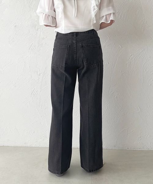 apres jour(アプレジュール)の「センタープレスフレアデニム(デニムパンツ・レディース・ブラック/インディゴブルー・X-LARGE/MEDIUM)」の14枚目の写真