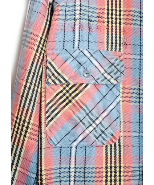 SEVESKIG(セヴシグ)の「SEVESKIG/セブシグ/CHECK SHIRTS_SH-SV-NRS-1003(シャツ/ブラウス・メンズ・サックスブルー/ベージュ・SMALL/MEDIUM/LARGE/X-LARGE)」の9枚目の写真