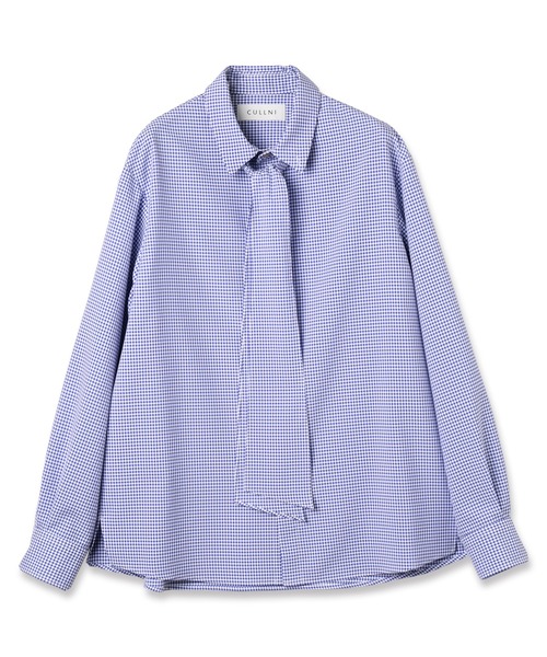 CULLNI（クルニ）の「Gingham Check Bow Tie Shirt（シャツ/ブラウス