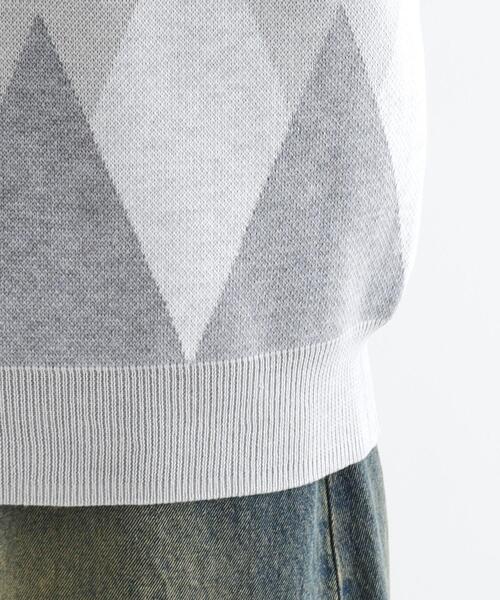 tk.TAKEO KIKUCHI（ティーケータケオキクチ）の「アーガイルカーディガン（カーディガン/ボレロ・メンズ・グレー/アイボリー/ブラック・02/03/04）」の21枚目の写真