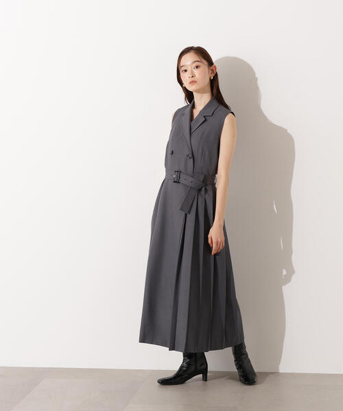 N.（N. Natural Beauty Basic）（エヌエヌナチュラルビューティーベーシック）の「【PS/低身長サイズ】トレンチディテールジャンスカ（ジャンパースカート・レディース・チャコールグレー/ベージュ・MEDIUM/PS）」の12枚目の写真