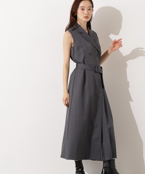 N.（N. Natural Beauty Basic）（エヌエヌナチュラルビューティーベーシック）の「【PS/低身長サイズ】トレンチディテールジャンスカ（ジャンパースカート・レディース・チャコールグレー/ベージュ・MEDIUM/PS）」の14枚目の写真