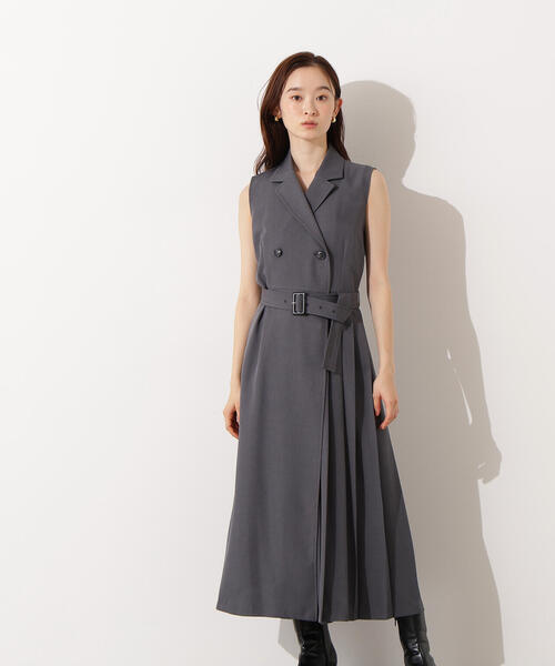 N.（N. Natural Beauty Basic）（エヌエヌナチュラルビューティーベーシック）の「【PS/低身長サイズ】トレンチディテールジャンスカ（ジャンパースカート・レディース・チャコールグレー/ベージュ・MEDIUM/PS）」の15枚目の写真