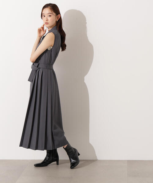 N.（N. Natural Beauty Basic）（エヌエヌナチュラルビューティーベーシック）の「【PS/低身長サイズ】トレンチディテールジャンスカ（ジャンパースカート・レディース・チャコールグレー/ベージュ・MEDIUM/PS）」の16枚目の写真