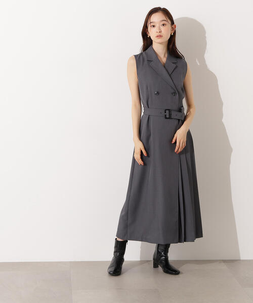 N.（N. Natural Beauty Basic）（エヌエヌナチュラルビューティーベーシック）の「【PS/低身長サイズ】トレンチディテールジャンスカ（ジャンパースカート・レディース・チャコールグレー/ベージュ・MEDIUM/PS）」の17枚目の写真