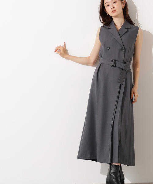 N.（N. Natural Beauty Basic）（エヌエヌナチュラルビューティーベーシック）の「【PS/低身長サイズ】トレンチディテールジャンスカ（ジャンパースカート・レディース・チャコールグレー/ベージュ・MEDIUM/PS）」の18枚目の写真