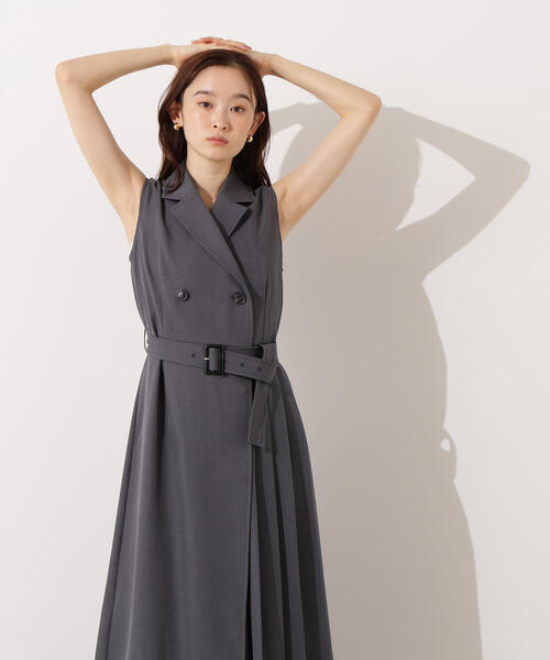 N.（N. Natural Beauty Basic）（エヌエヌナチュラルビューティーベーシック）の「【PS/低身長サイズ】トレンチディテールジャンスカ（ジャンパースカート・レディース・チャコールグレー/ベージュ・MEDIUM/PS）」の19枚目の写真