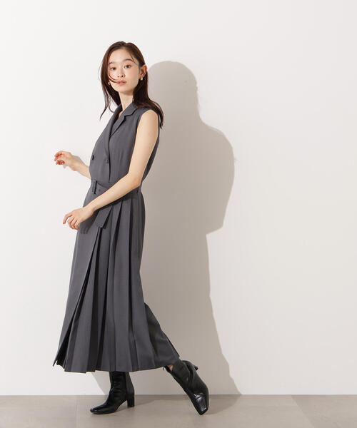 N.（N. Natural Beauty Basic）（エヌエヌナチュラルビューティーベーシック）の「【PS/低身長サイズ】トレンチディテールジャンスカ（ジャンパースカート・レディース・チャコールグレー/ベージュ・MEDIUM/PS）」の21枚目の写真