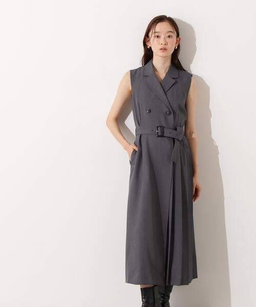 N.（N. Natural Beauty Basic）（エヌエヌナチュラルビューティーベーシック）の「【PS/低身長サイズ】トレンチディテールジャンスカ（ジャンパースカート・レディース・チャコールグレー/ベージュ・MEDIUM/PS）」の22枚目の写真