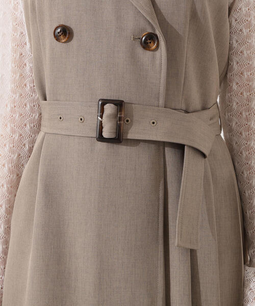 N.（N. Natural Beauty Basic）（エヌエヌナチュラルビューティーベーシック）の「【PS/低身長サイズ】トレンチディテールジャンスカ（ジャンパースカート・レディース・チャコールグレー/ベージュ・MEDIUM/PS）」の5枚目の写真