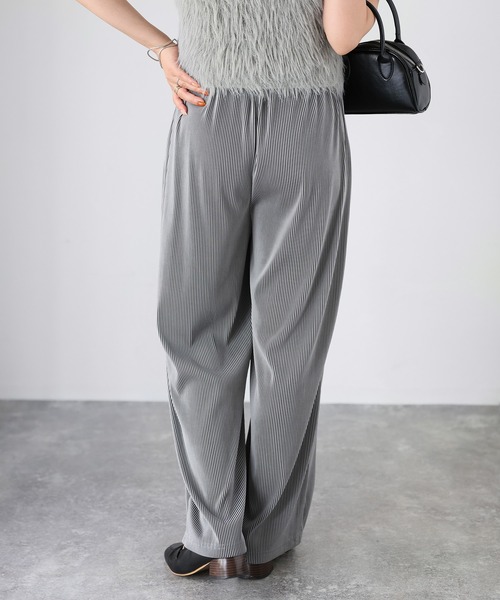 Riberry（リベリー）の「ストライププリーツイージーパンツ（その他パンツ・レディース・グレー/チャコールグレー/ベージュ・MEDIUM）」の22枚目の写真