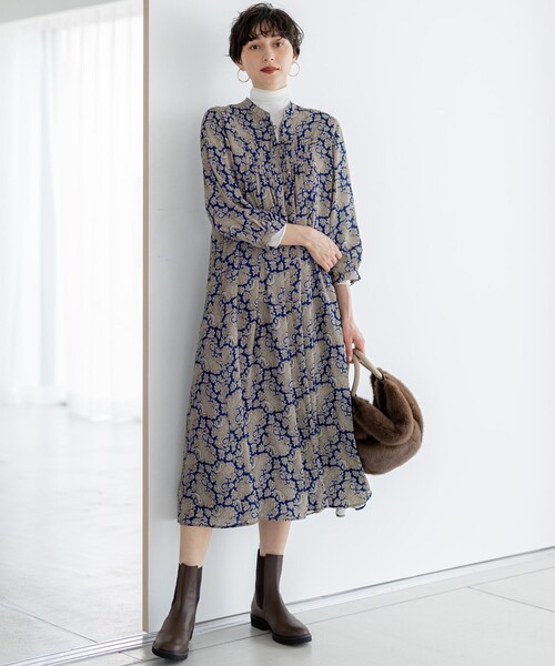 セール】【洗える】Ratti ヴィンテージペイズリープリント ワンピース