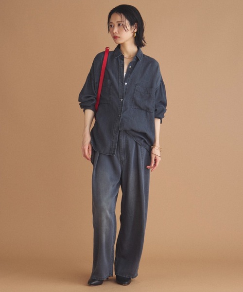 セール】【新色追加！毎年即完売アイテム】ソフトデニム2WAYシャツ