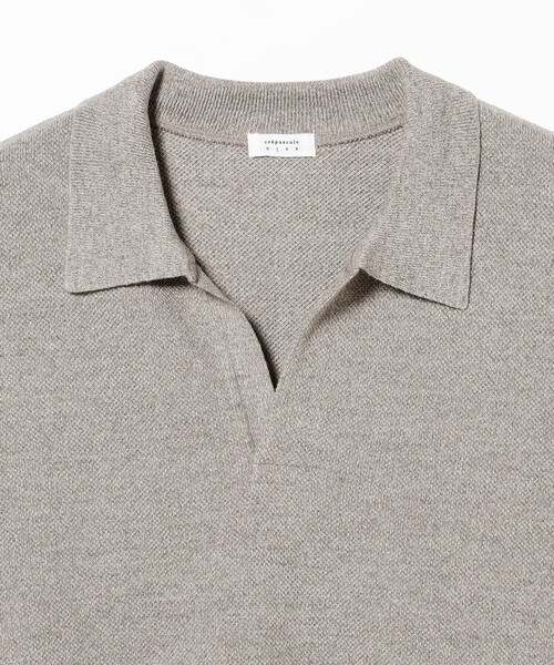 crepuscule / Co/Wo Moss Stitch Skipper（ポロシャツ）｜crepuscule