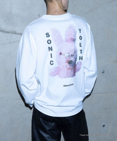 SONIC YOUTH × monkey time＞プリント ロングスリーブ Tシャツ