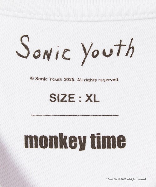 sonic youth(ソニックユース)の「<SONIC YOUTH × monkey time>プリント ロングスリーブ Tシャツ(Tシャツ/カットソー・メンズ・ブラック/ホワイト・S/M/L/XL)」の11枚目の写真