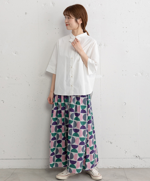 POU DOU DOU（プードゥドゥ）の「ダブルカラードルマンシャツ（シャツ/ブラウス・レディース・ネイビー/ブルー/オフホワイト・M）」の10枚目の写真